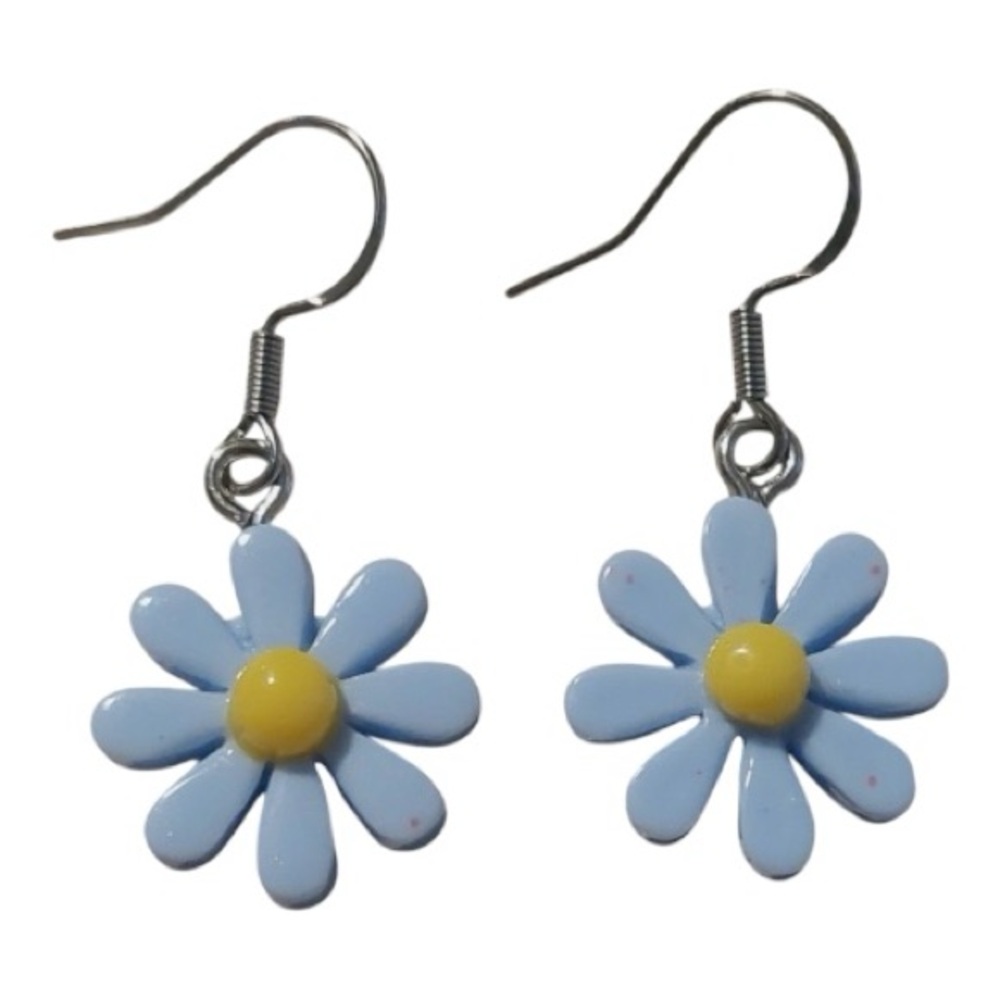 Blue Daisy Earrings - Mini